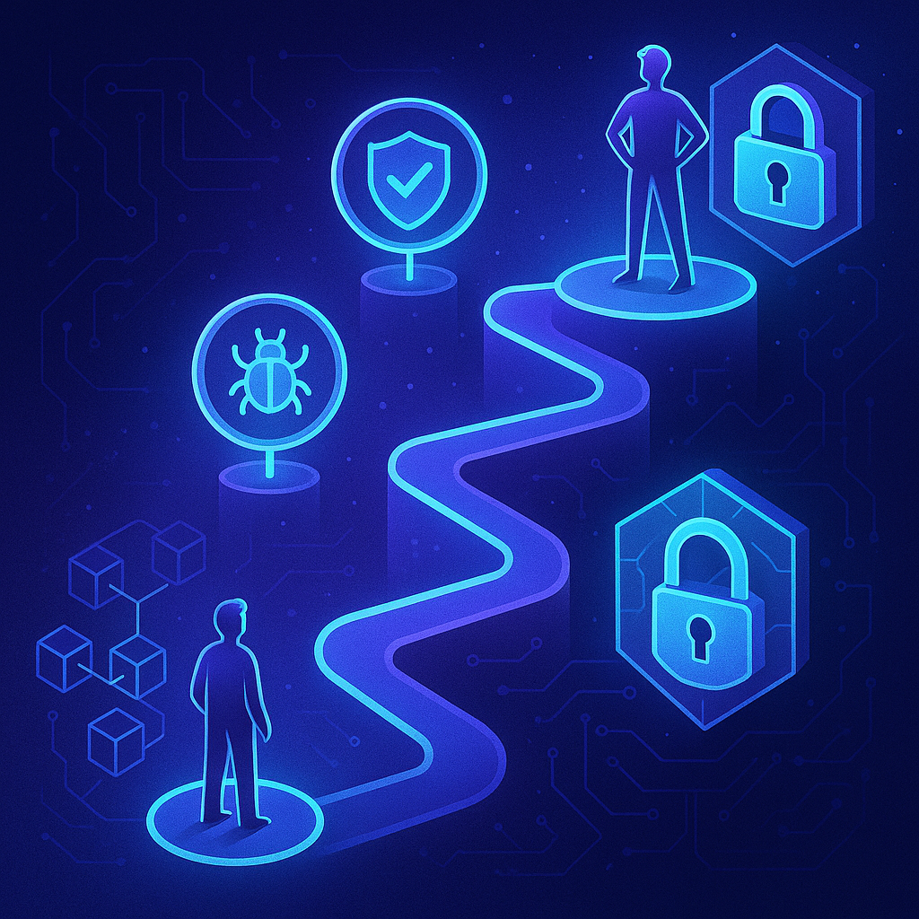 Career roadmap to become a smart contract auditor in 2026 with blockchain security elements